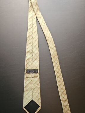 Nicole Miller Olive Green Geometric Silk Tie for Men